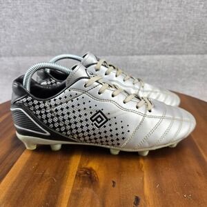 Superflight-1‎ Soccer Cleats Size US 6.5 Silver Black Athletic Football Shoes